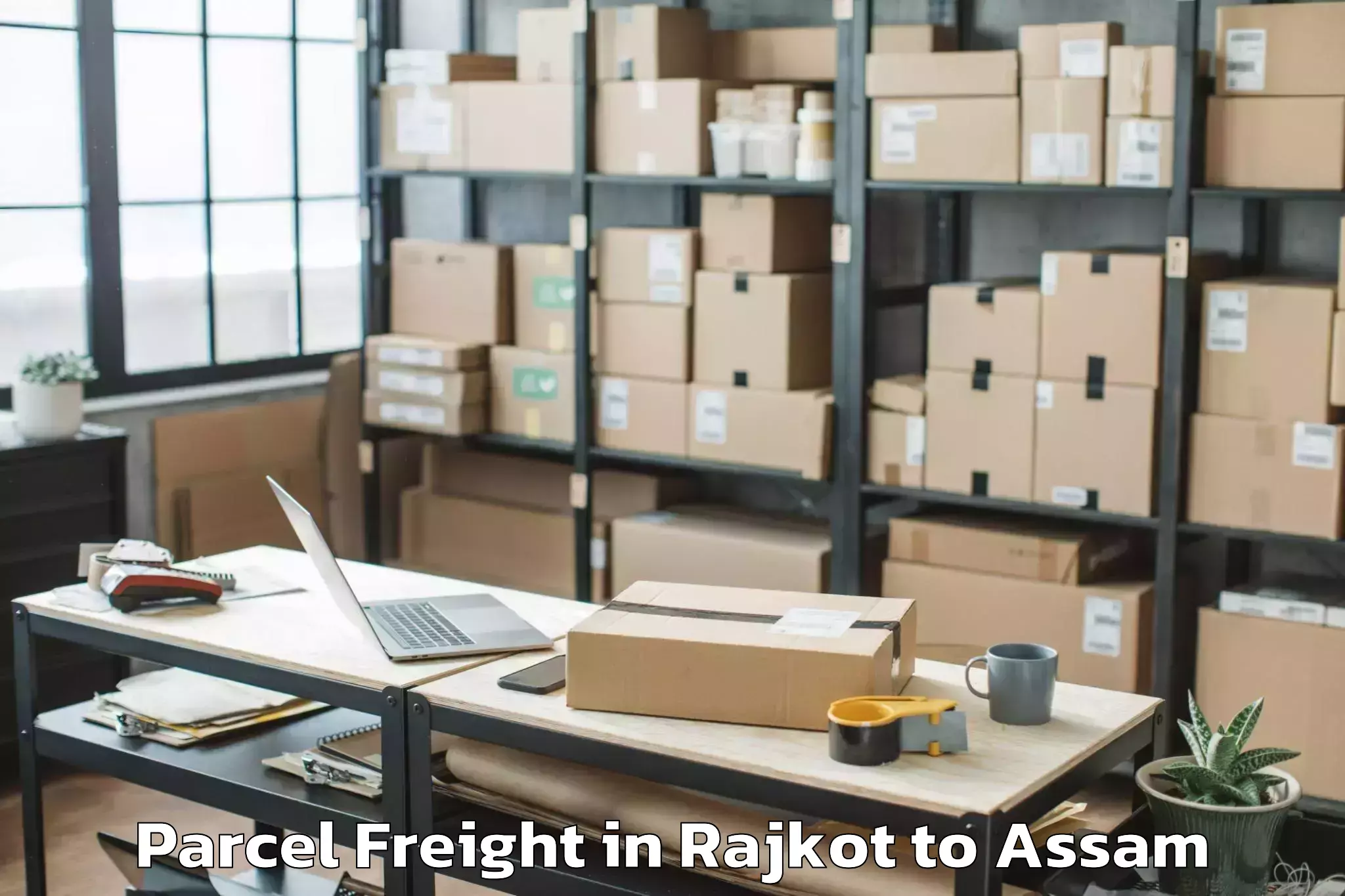 Hassle-Free Rajkot to Bodoland University Kokrajhar Parcel Freight